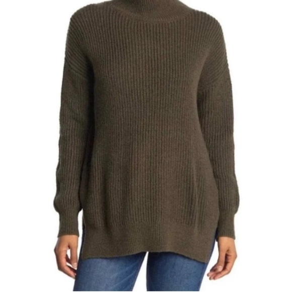 ABOUND By Nordstrom Olive Green Mock Turtleneck Sweater Size Xtr Small - Picture 2 of 10